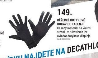 BĚŽECKÉ DOTYKOVÉ RUKAVICE KALENJI