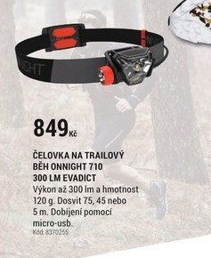 ČELOVKA NA TRAILOVÝ BĚH ONNIGHT 710 300 LM EVADICT