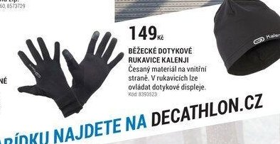 BĚŽECKÉ DOTYKOVÉ RUKAVICE KALENJI