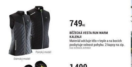 BĚŽECKÁ VESTA RUN WARM KALENJI