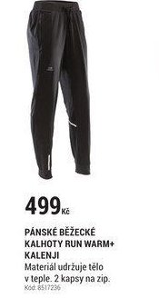 PÁNSKÉ BĚŽECKÉ KALHOTY RUN WARM+ KALENJI