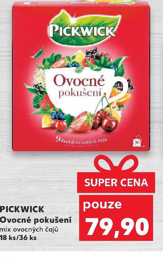 PICKWICK Ovocné pokušení mix ovocných čajů 18 ks