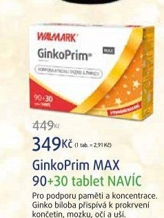Doplněk stravy GinkoPrim Max Walmark