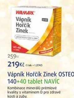 Doplněk stravy Vápník hořčík zinek Osteo Walmark