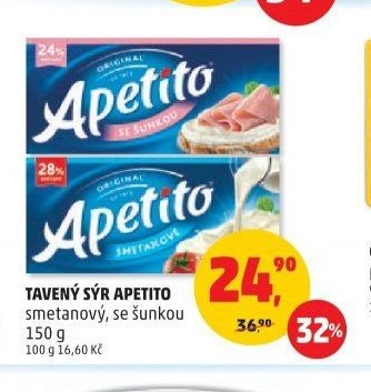 TAVENÝ SÝR APETITO smetanový, se šunkou