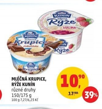 MLÉČNÁ KRUPICE, RÝŽE KUNÍN