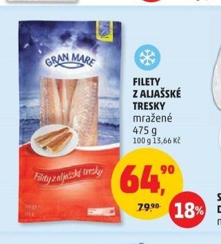 FILETY Z ALJAŠSKÉ TRESKY mražené