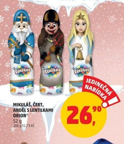 MIKULÁŠ, ČERT, ANDĚL S LENTILKAMI ORION
