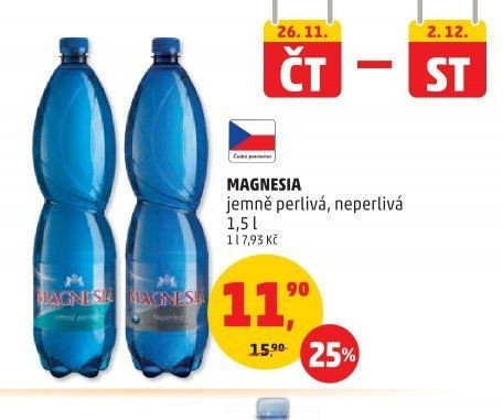 Magnesia jemně perlivá, neperlivá