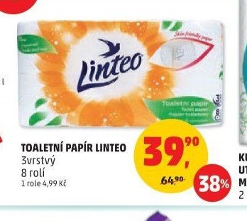 TOALETNÍ PAPÍR LINTEO 3vrstvý