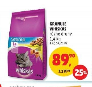 GRANULE WHISKAS různé druhy