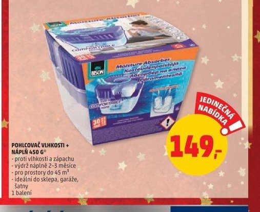 POHLCOVAČ VLHKOSTI + NÁPLŇ 450 G