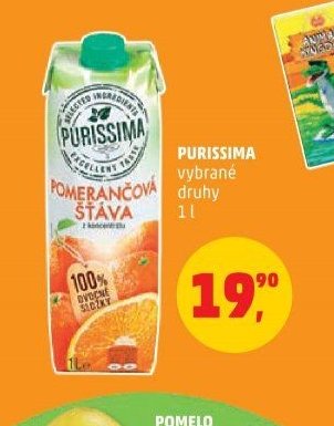 Purissima pomerančová šťáva