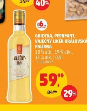 Griotka, Peprmint, Vaječný likér Královská palírna