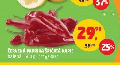 Červená paprika špičatá kapie