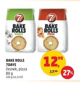 BAKE ROLLS 7DAYS česnek, pizza 80 g