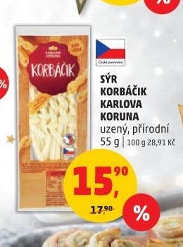SÝR KORBÁČIK KARLOVA KORUNA 55 g