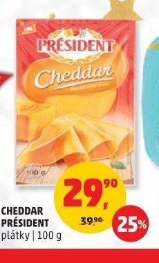 CHEDDAR PRÉSIDENT plátky 100 g