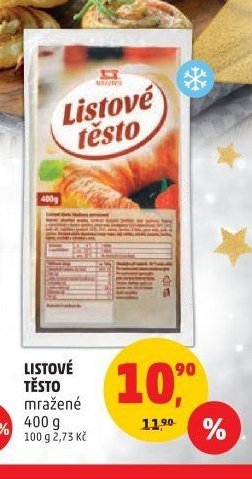 LISTOVÉ TĚSTO mražené 400 g