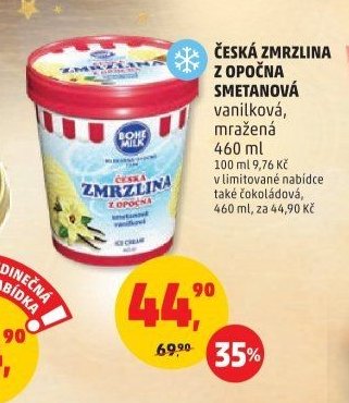Česká zmrzlina z Opočna smetanová