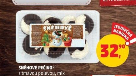 SNĚHOVÉ PEČIVO s tmavou polevou, mix