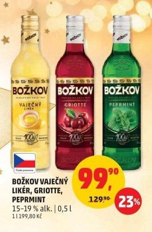BOŽKOV VAJEČNÝ LIKÉR, GRIOTTE, PEPRMINT