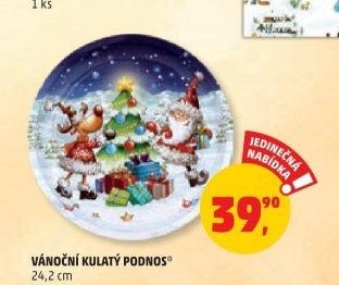VÁNOČNÍ KULATÝ PODNOS 24,2 cm