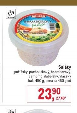 Saláty (pařížský, pochoutkový, bramborový, camping, ďábelský, vlašský)