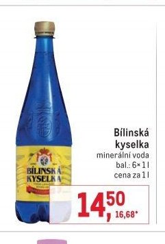 Bílinská kyselka minerální voda