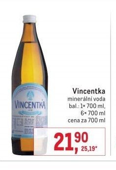 Vincentka minerální voda