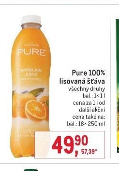 Pure 100% lisovaná šťáva