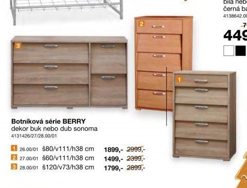 Botníková série BERRY - Sconto nábytek akcniletaky.com