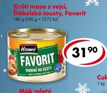Krůtí maso s vejci, Ďábelské tousty, Favorit