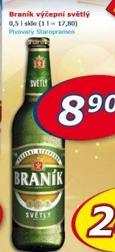 Pivo světlé výčepní 10° Braník