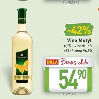 Víno Motýl 0,75 l
