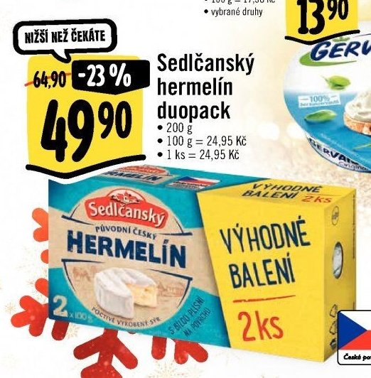 Sedlčanský hermelín duopack