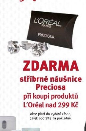 Preciosa stříbrné náušnice (dárek)