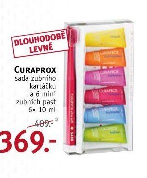 Curaprox sada zubního kartáčku a 6 mini zubních past