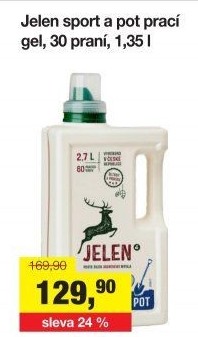 Prací gel na sportovní prádlo Jelen