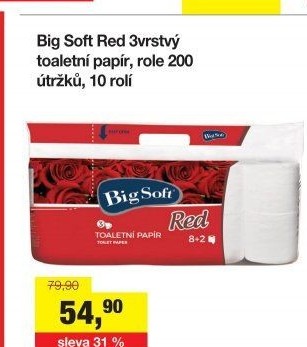 Toaletní papír 3vrstvý Big Soft