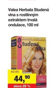 Trvalá ondulace Studená vlna Valea