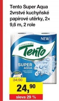 Utěrky kuchyňské 2vrstvé Super Aqua Tento