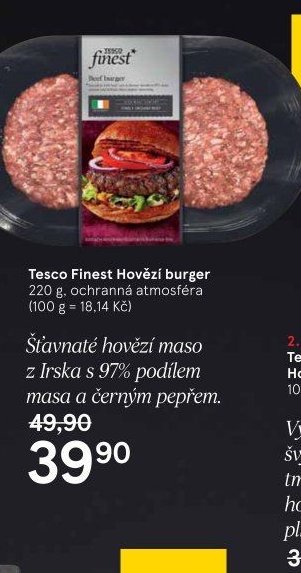 Tesco Finest Hovězí burger
