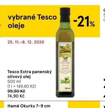Tesco Extra panenský olivový olej