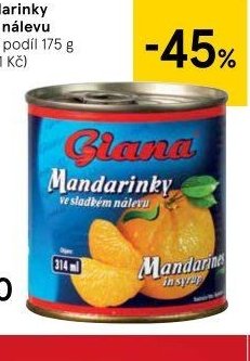 Giana Mandarinky ve sladkém nálevu