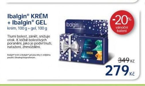 Ibalgin KRÉM + Ibalgin GEL krém, 100 g + gel, 100 g