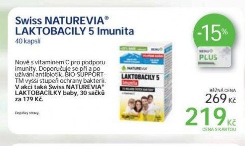 Swiss NATUREVIA LAKTOBACILY 5 Imunita