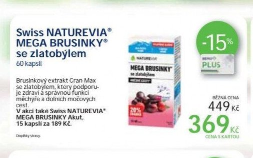 Swiss NATUREVIA MEGA BRUSINKY se zlatobýlem
