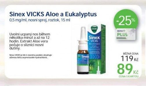 Sinex VICKS Aloe a Eukalyptus