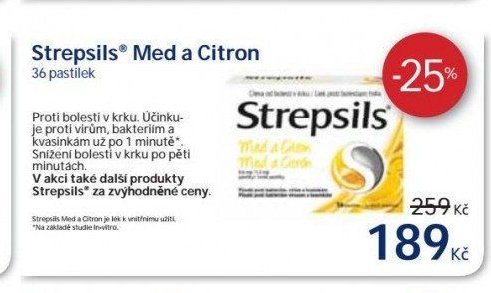 Strepsils Med a Citron